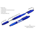 Dual Stylus Ballpoint Pen With Screwdriver Tips - Blue